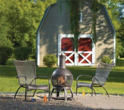Living Accents Chimenea Multiple Fire Pit 47 In. H X 22 In. W X 28 In. D Cast Iron/Steel