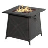 Living Accents Square Propane Fire Pit 25.5 In. H X 28 In. W X 28 In. D Steel -Traeger Shop 4002461 A.eps High 31911.1639949420