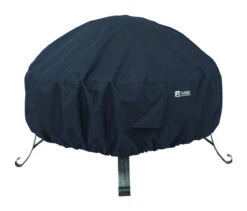 Black Polyester Fire Pit Cover