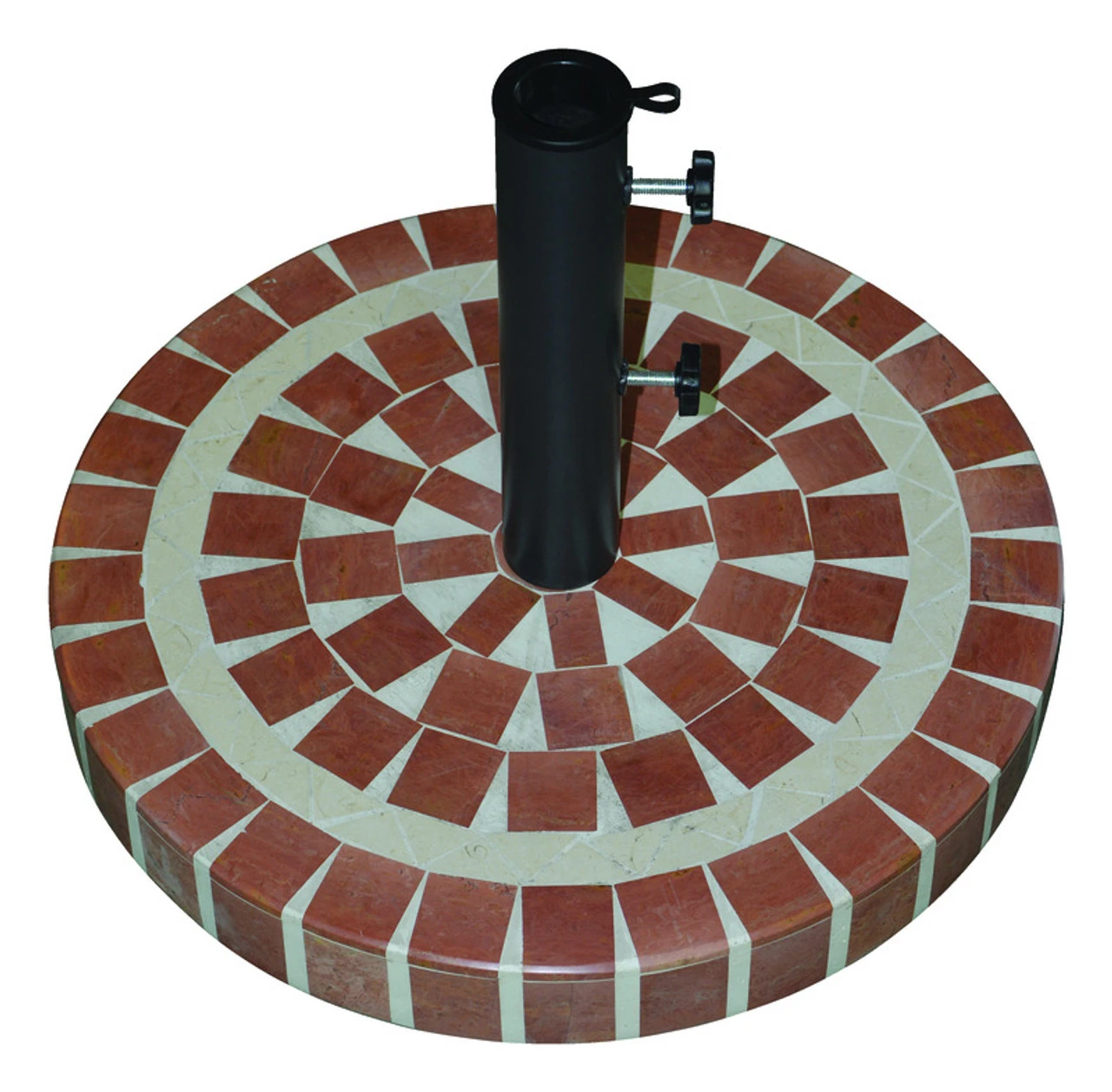 Multicolored Mosaic Cement Umbrella Base 3 Multicolored Mosaic Cement Umbrella Base