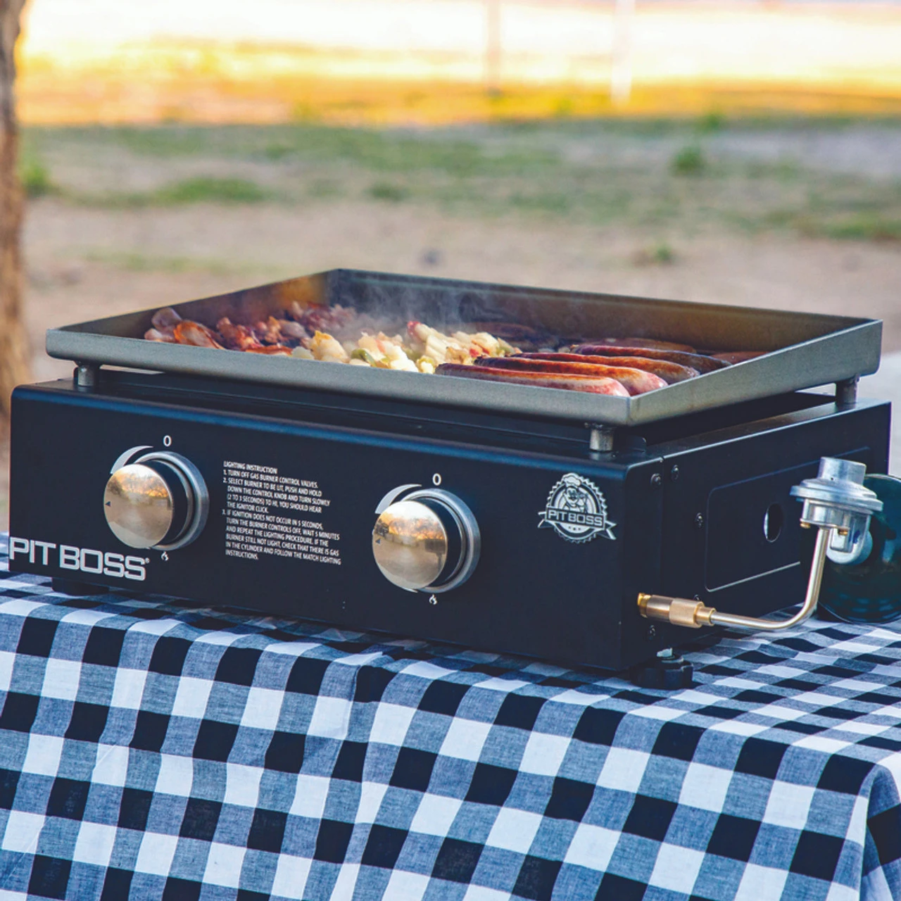 Pit Boss PB336GS 2 Burner Liquid Propane Outdoor Griddle Black 4 Pit Boss PB336GS 2 Burner Liquid Propane Outdoor Griddle Black - Image 2