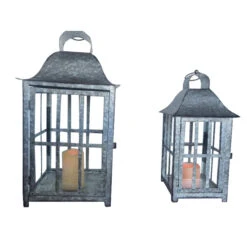 Smart Solar 16 In. Glass & Metal Lantern -Traeger Shop 8048446 A V6.eps High 23086.1645457759