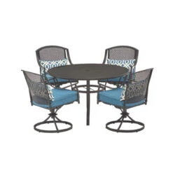 Hattington 5 Pc Swivel Dining Set
